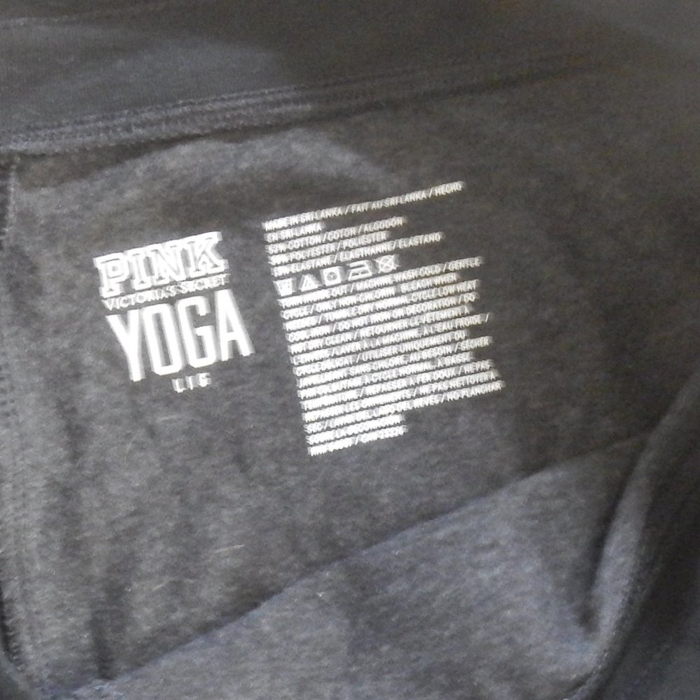 PINK VS Grey-Black Yoga Pant - Sz. L - Picture 3 of 4